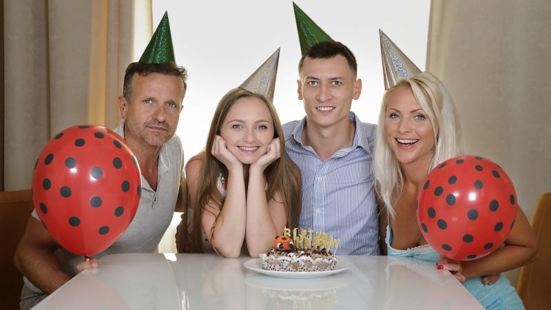 Birthday Is A Family Celebration - VR Porn Video - Kathy Anderson, Lady Bug